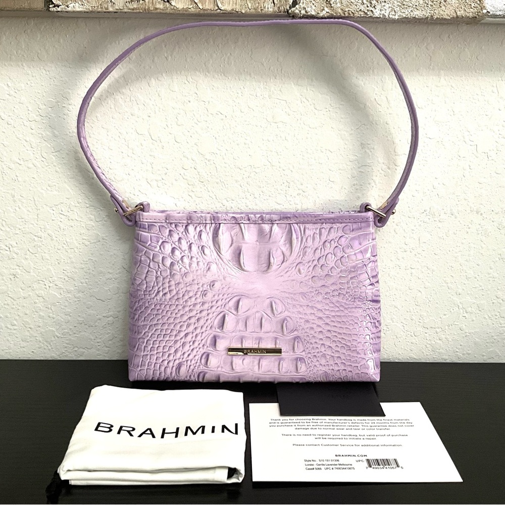 Brahmin Lorelei GENTLE LAVENDER Leather W/2 EYES NWT